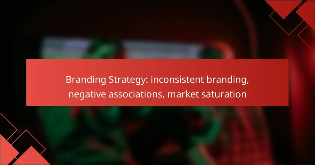 Branding Strategy: inconsistent branding, negative associations, market saturation