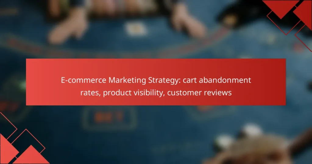 E-commerce Marketing Strategy: cart abandonment rates, product visibility, customer reviews