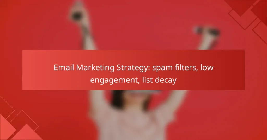 Email Marketing Strategy: spam filters, low engagement, list decay