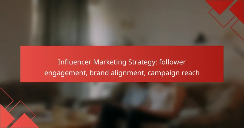 Influencer Marketing Strategy: follower engagement, brand alignment, campaign reach