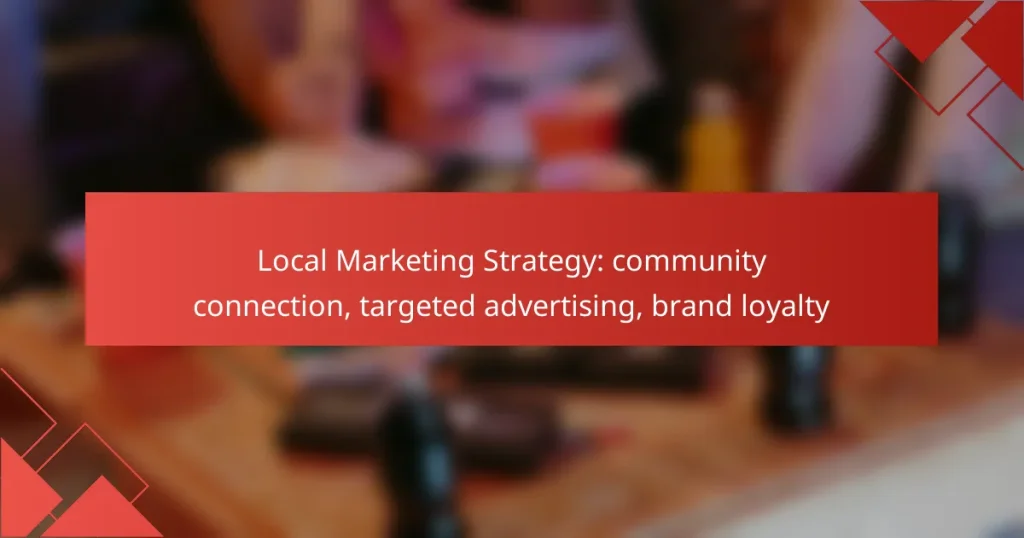 Local Marketing Strategy: community connection, targeted advertising, brand loyalty
