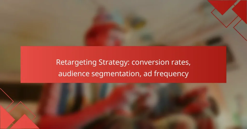 Retargeting Strategy: conversion rates, audience segmentation, ad frequency