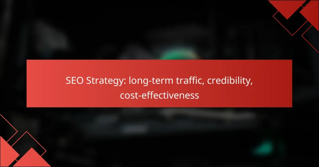 SEO Strategy: long-term traffic, credibility, cost-effectiveness
