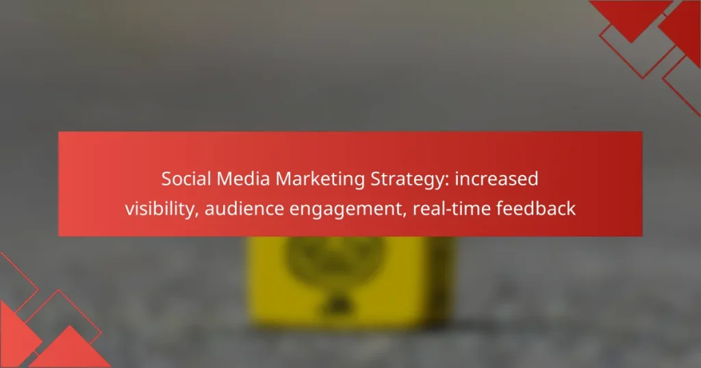 Social Media Marketing Strategy: increased visibility, audience engagement, real-time feedback
