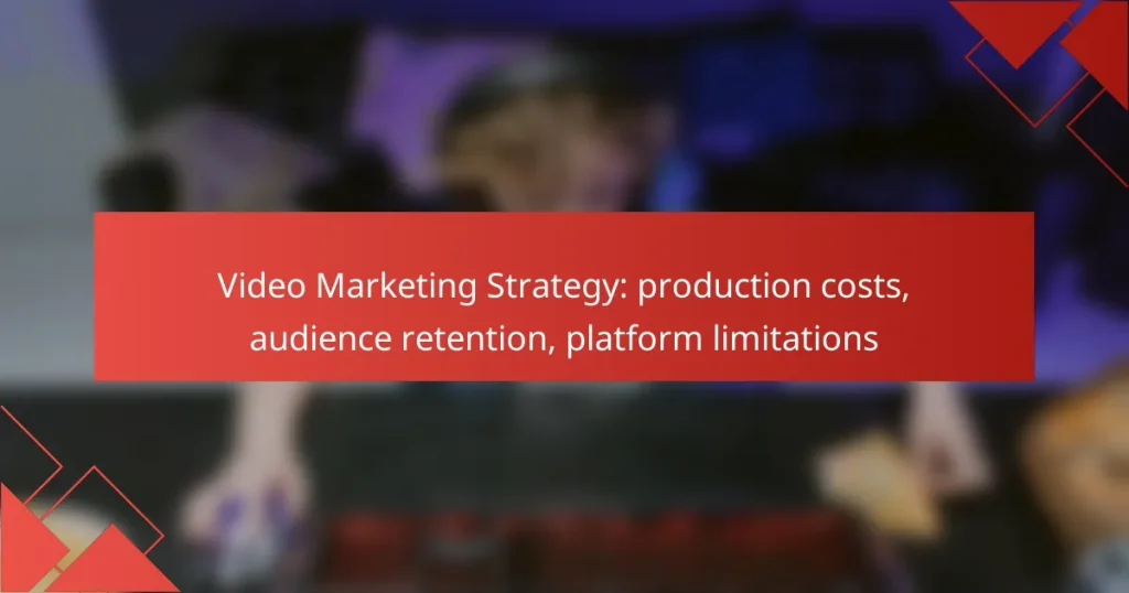 Video Marketing Strategy: production costs, audience retention, platform limitations