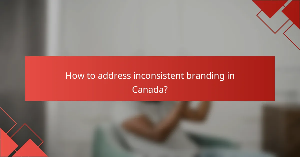 How to address inconsistent branding in Canada?