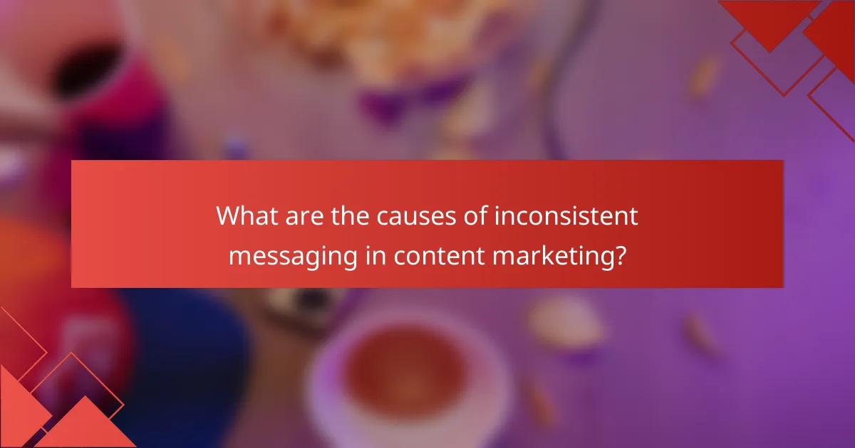 What are the causes of inconsistent messaging in content marketing?
